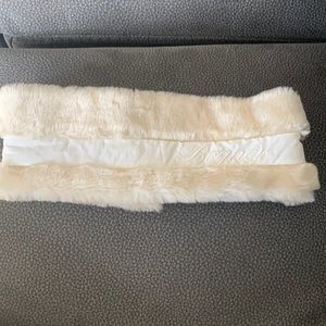 Bogner ivory fur-trimmed ear/head wrap